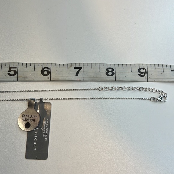 Studio Silver Chain Necklace w/ Silver, Gold, & Rose Gold Circle Charms, NWT! - Picture 4 of 4